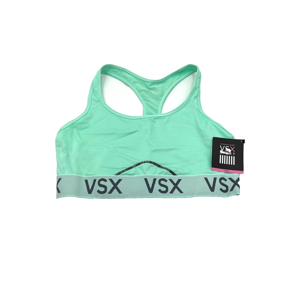 Victoria's Secret VSX Sport The Player Racerback Sport Bra Blue Large New
